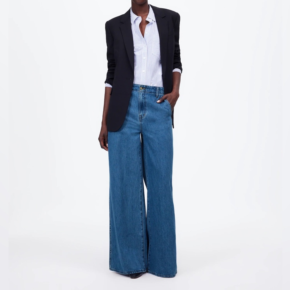 Madewell Wide Sweep Denim Trousers NWT